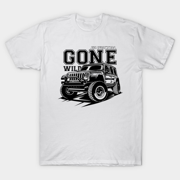 Jeep Wrangler Rubicon T-Shirt by idrdesign